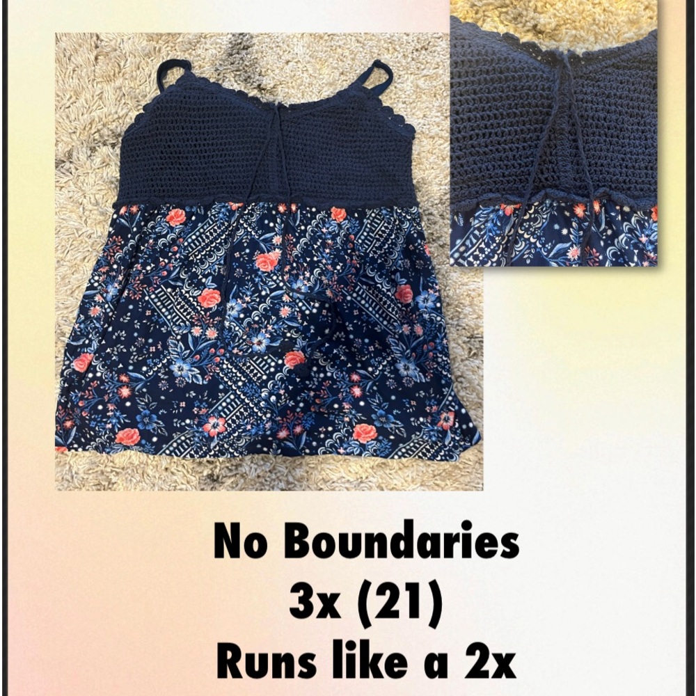 Crocheted, navy baby doll